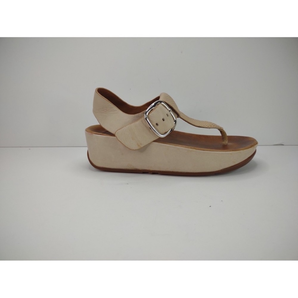 FitFlop Tia Toe Post T-Strap Slingback Thong Sandals Women's Light Tan Size 5 - Picture 2 of 8